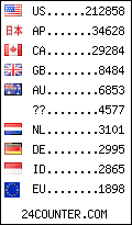 visitors by country counter