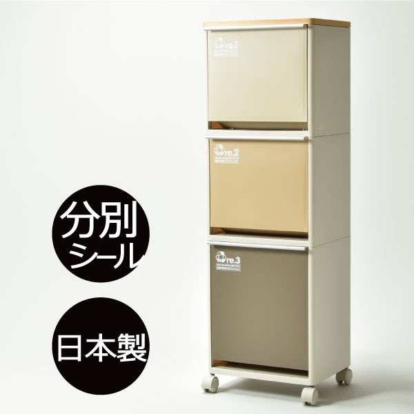 約幅35cm ゴミ箱 ゴミ箱 フロントオープン 収納ケース キッチン おしゃれ 縦型 蓋つき 蓋付き ダストボックス スリム 3分別 キャスター付き ふた付き ごみ箱 インテリア雑貨 ホワイト 白 ゴミ袋が見えない いたずら 防止 すきま収納 大容量 大型 大きい 生ごみ M資源