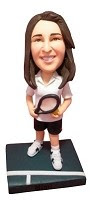 Tennis Female Personalized Bobble Head Doll 6
