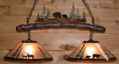 Rustic Lighting: Country Mountain Lodge Mica Designs - Island light