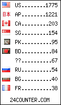visitors by country counter