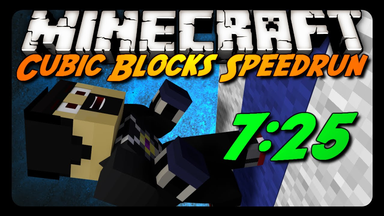 Minecraft Parkour Speedrun  "Cubic Blocks"  7:25 