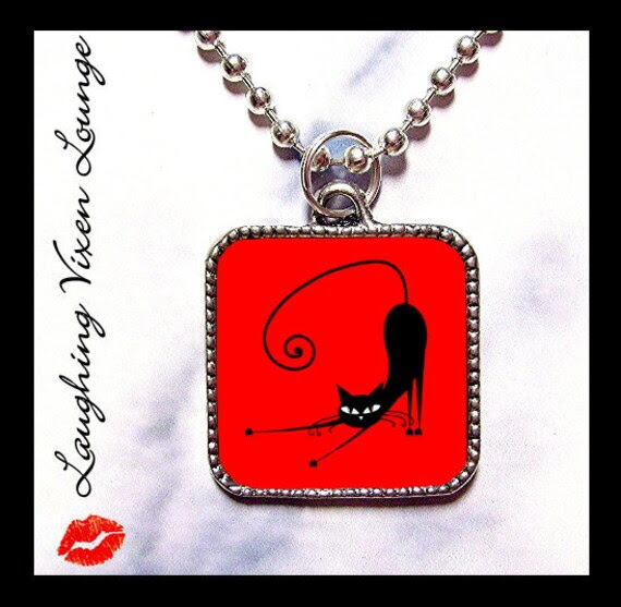 Black Cat Necklace - Black Cat Jewelry - Halloween Jewelry - Halloween Necklace - Buy 2 Get 1 Free