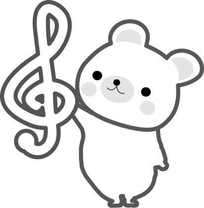 動物たちの音符のイラスト 無料イラスト フリー素材