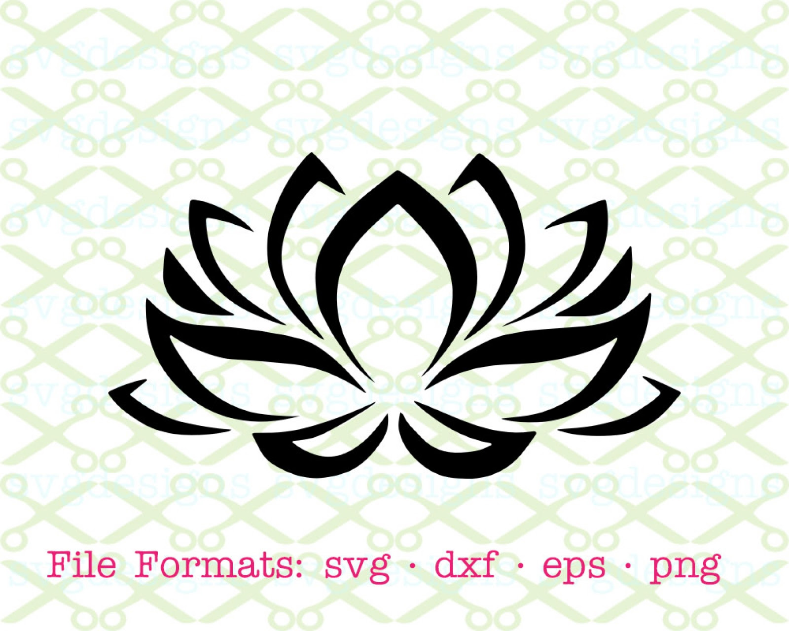 LOTUS FLOWER SVG FILE-Cricut & Silhouette Files SVG DXF ...
