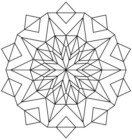 kaleidoscope coloring page  printable coloring pages
