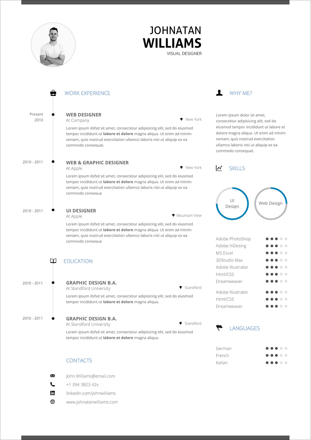 Free Simple Resume Format & Cover Letter in INDD, IDML ...