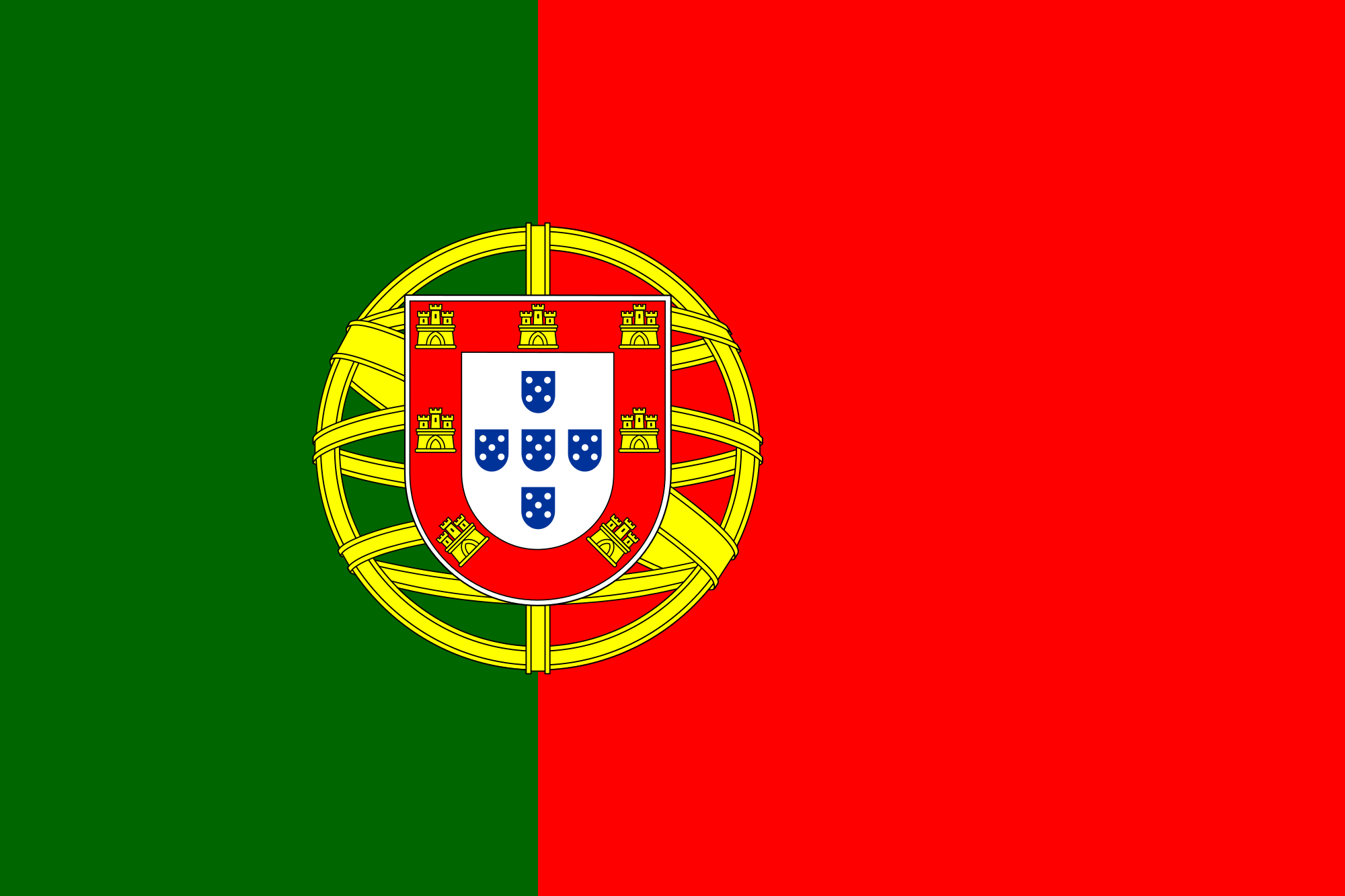 Bandeira de Portugal • Bandeiras do Mundo