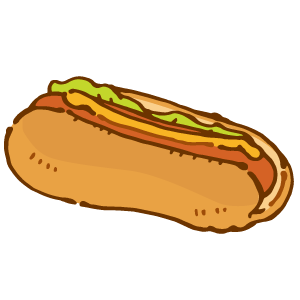 ホットドッグのイラスト かわいいフリー素材が無料のイラストレイン