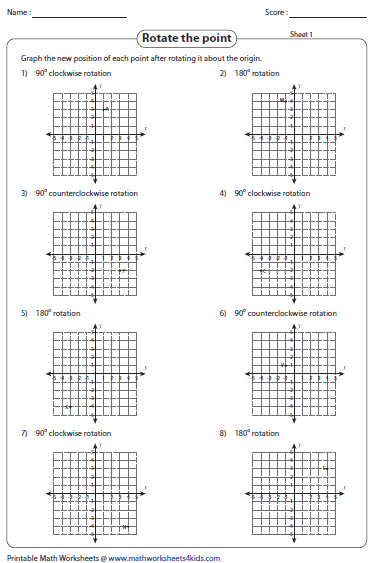 Rotation Worksheets