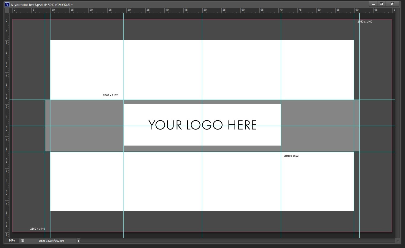 Youtube Channel Art Template Image Size 2560 X 1440 Photoshop Smart Objects Psd December 17 Blog Social Media Faqs Blog Inlinevision Web Development E Commerce