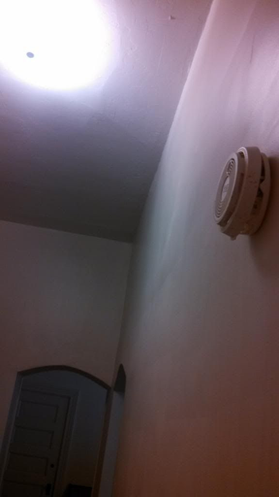 smoke detector in the hallway