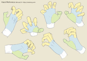手のイラスト資料集 Hand Reference Hato King