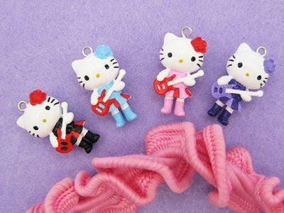 12 Hello Kitty Charm with Guitar Pendant Charm (12 pieces ...