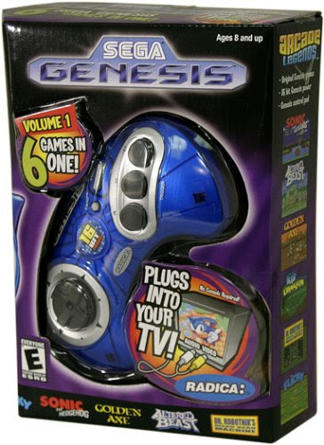 Sega Genesis Radica Plug and Play 6 Games-In-One
