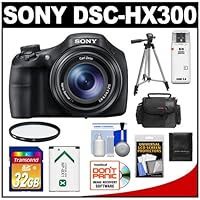 Sony Cyber-Shot DSC-HX300 Digital Camera with 32GB Card + Battery + Case + Tripod + Filter + Accessory Kit