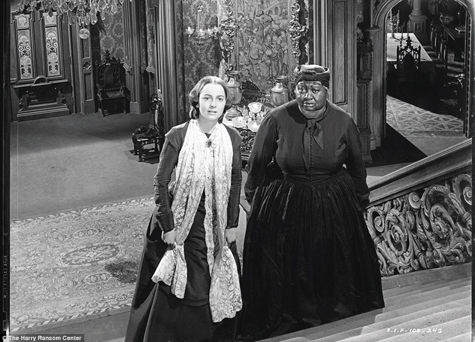Together: Olivia de Havilland is seen with Hattie McDaniel in the film