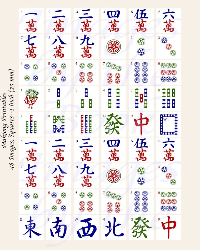 Mahjong Cards Printable