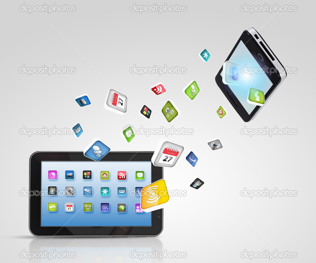 Modern communication technology — Stock Photo ...