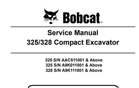 Download EPUB bobcat mini excavator 325 328 service manual aac511001 a9k111001 pdf Free Download PDF