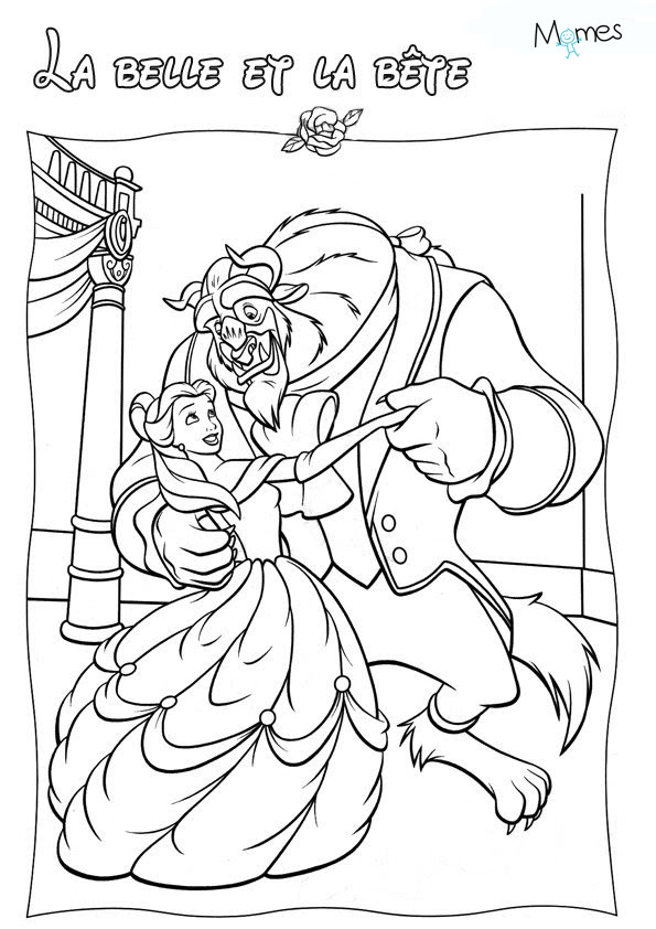 71 dessins de coloriage la belle et la bête à imprimer sur ...