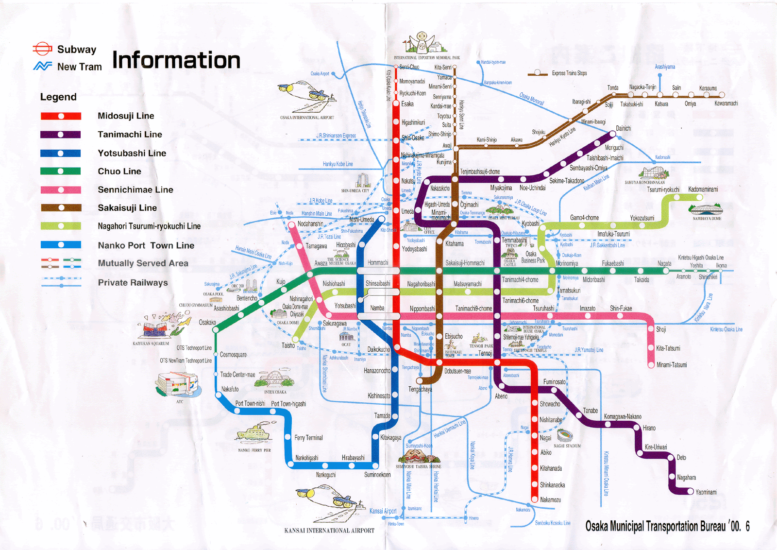 Osaka Subway Map