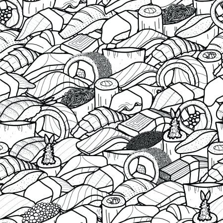Sushi Coloring Pages at GetColorings.com | Free printable ...
