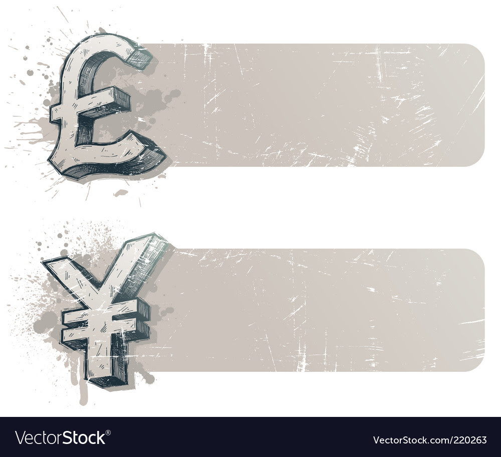 currency signs. Hand Drawn Currency Signs Yen