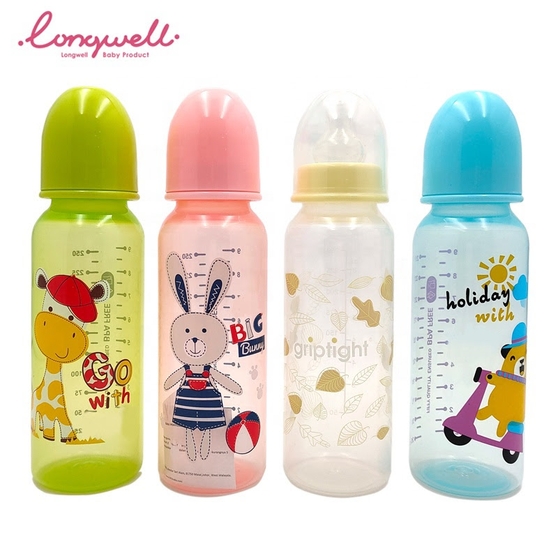 Standard 250ml Babies Milk Bottle Bpa Free Pp Eco Friendly Food Grade Custom Logo Silicone Nipple Infant Pp Feeding Baby Bottles Buy Custom Milk Bottle Bpa Free Baby Bottle Oem Standard 250 Ml