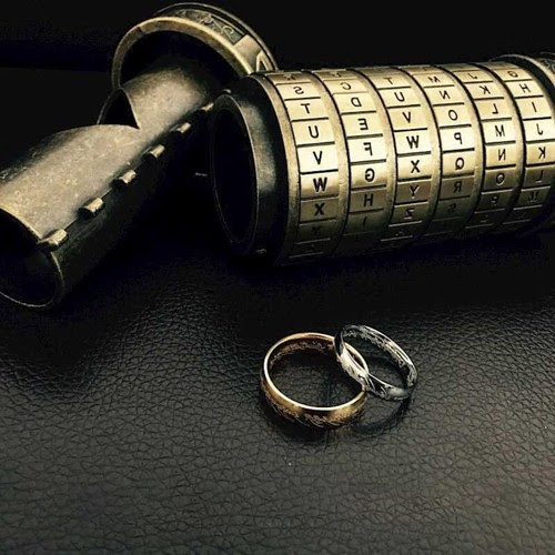 Da Vinci Code Puzzle Box Mini Locker Cryptex Copper Romantic Valentine Day Gift Sumo Ci