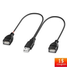 Onvian USB 2.0 A Male to Dual USB Female Data Hub USB Splitter Cable
USB Charging Power Adapter Cable Extension for Laptop