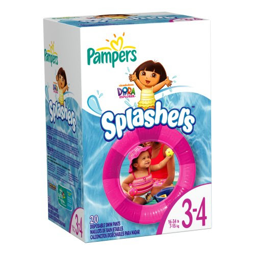 Pampers Splashers Size 3 and 4 Diapers 20 Count 20