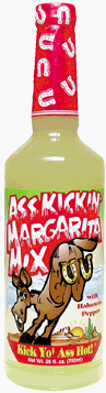 Ass Kickin' Margarita Mix - Heads up margarita lovers! Just add this mix to any good tequila and presto! The world's best margarita! No bartending experience required. Contains Habanero pepper for that unique Pepper-ita libation.