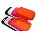 Four Silicone Cases / Skins / Covers for Blackberry Curve 3G 9300 / 9330 / 8530 / 8520 - Black, White, Hot Pink, Orange thumb