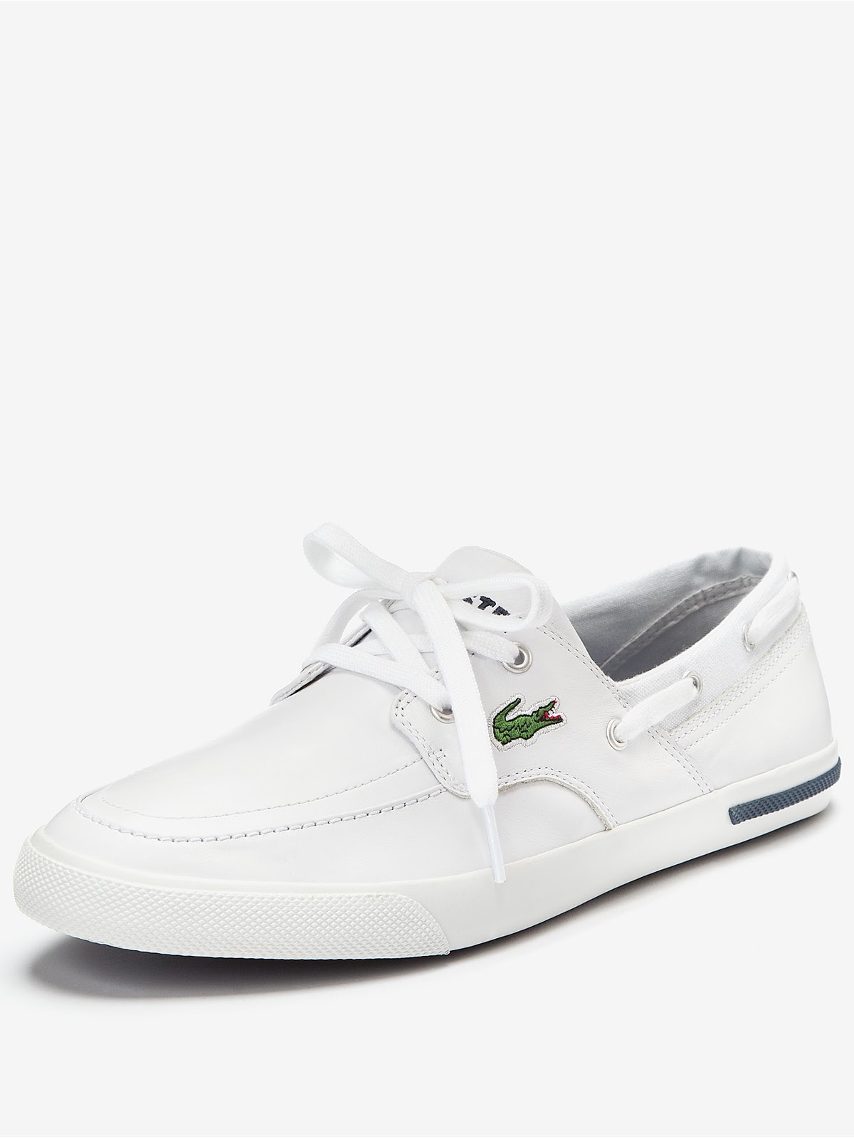  Lacoste  Mens Newton Boat Shoes  in White  for Men Lyst