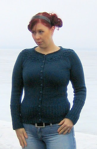 Tangled Yoke cardigan - all buttoned up