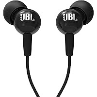 JBL C100SI In-Ear Deep Bass Headphones with Mic (Black)
