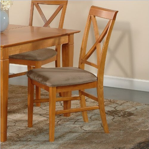 Caramel Latte Lexington Pub Chairs (2) with Cappuccino Seat Cushions by Atlantic Furniture