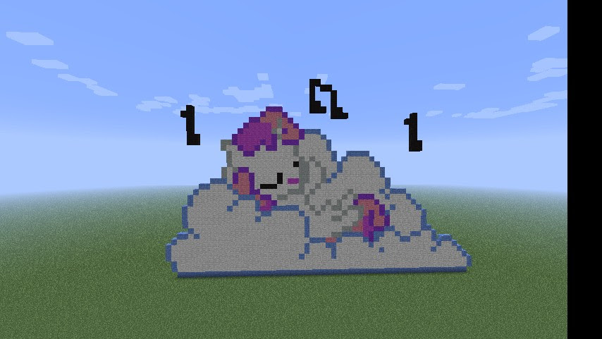 Sweetie Belle Singing on a Cloud Minecraft Project Sweetie Belle Singing on a Cloud Minecraft Project