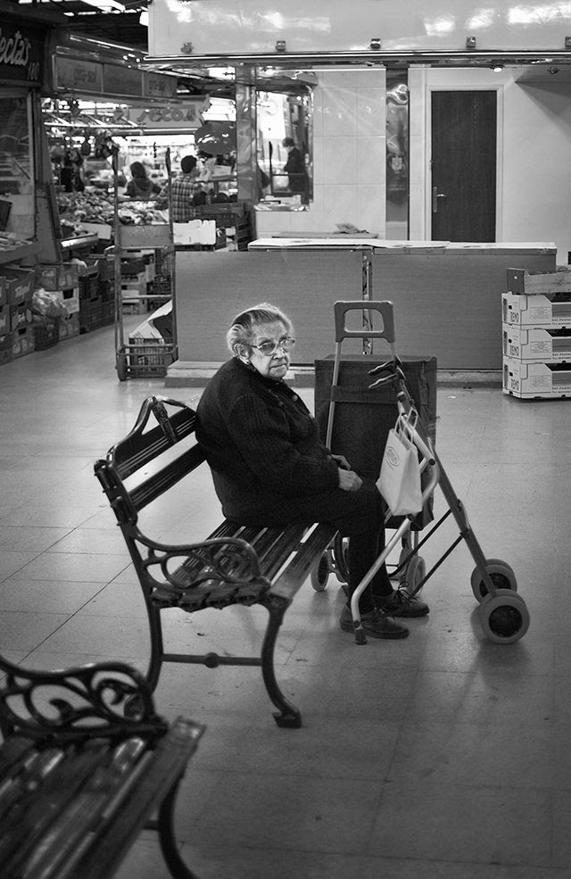 Old Lady at Mercat de l'Abaceria Central de Gràcia [enlarge]