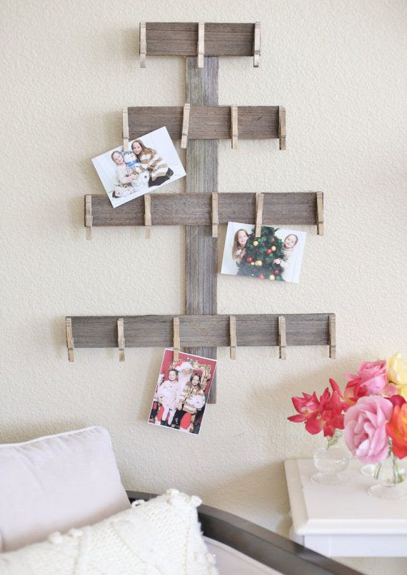 Rustic Christmas Tree Wall Hanging Card Holder Country Living (New Design)