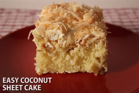 easy coconut sheet cake dont sweat  recipe
