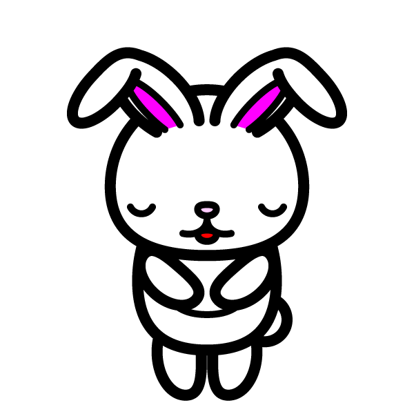 かわいいお辞儀するうさぎの無料イラスト 商用フリー オイデ43