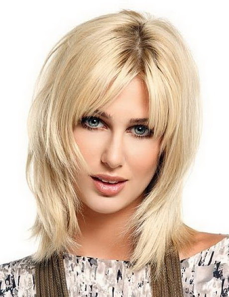 Layered medium length hairstyles with bangs