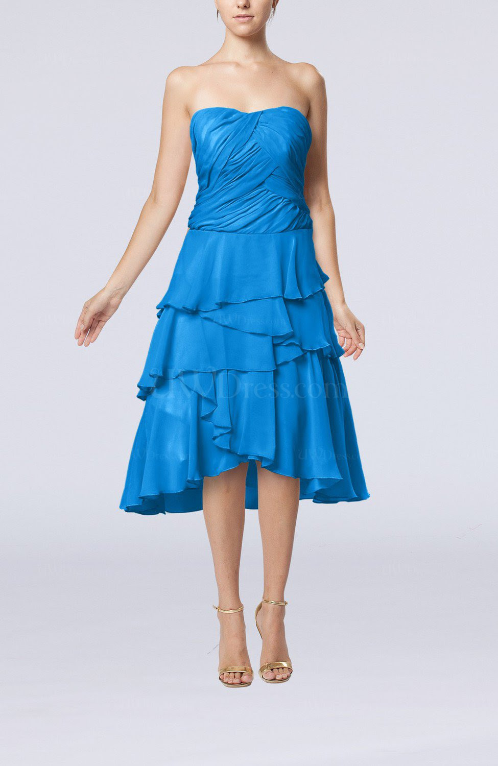 Cornflower Blue Romantic A line Sleeveless Backless Cornflower Blue Romantic A line Sleeveless Backless
