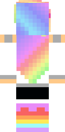 Rainbow Girl Skin  Minecraft Skins