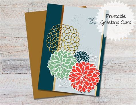  just because printable greeting card instant download etsy