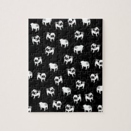 Pug dog pattern jigsaw puzzle
