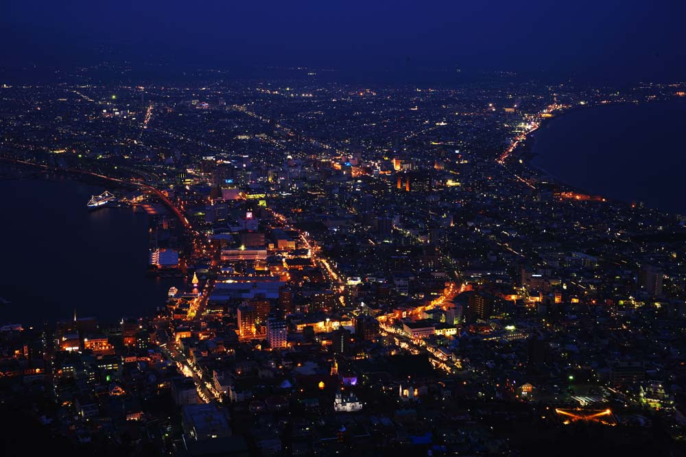 ゆんフリー写真素材集 No 4136 函館山の夜景 日本 北海道