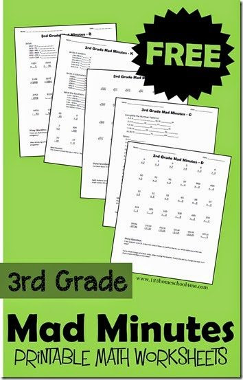 FREE Printable Mad Minutes Math Worksheets - Homeschool ...